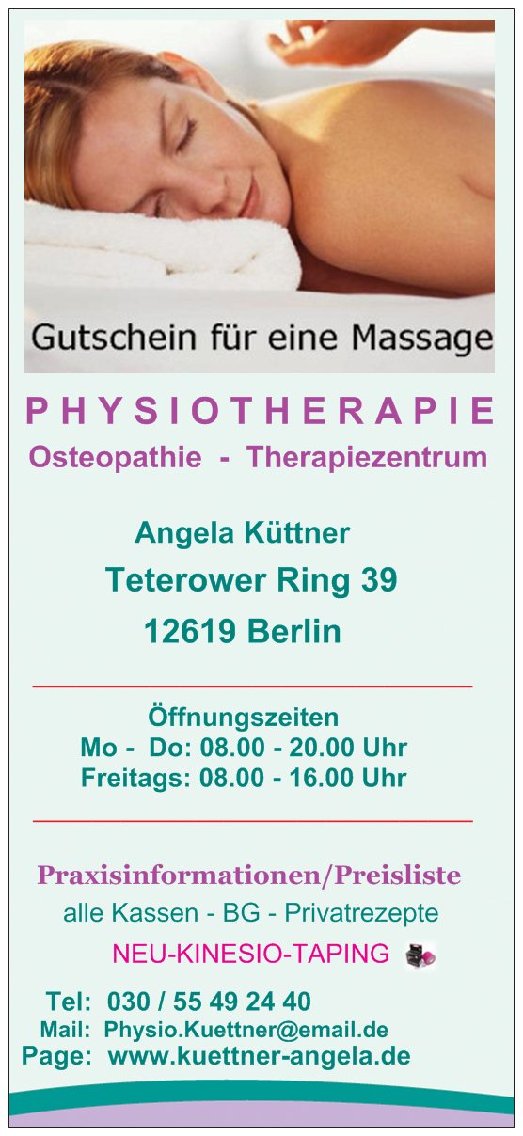 P H Y S I O T H E R A P I E Osteopathie –Therapiezentrum in Berlin - Logo