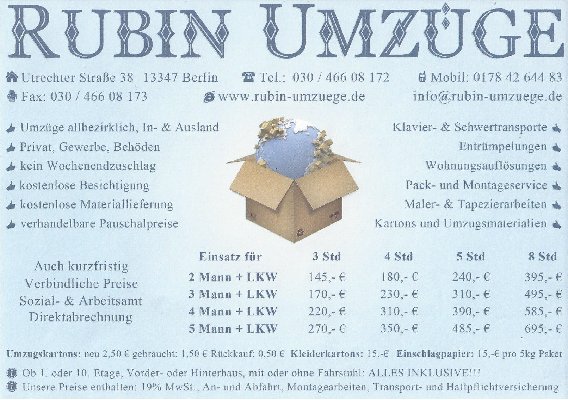 Rubin Umzüge in Berlin - Logo