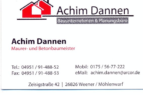 Achim Dannen Bauunternehmen in Weener - Logo