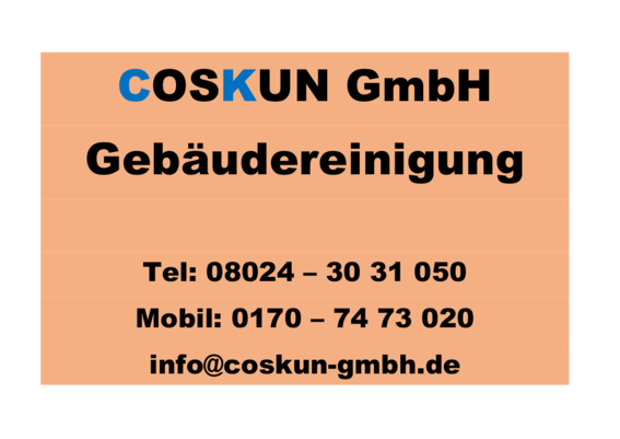 Gebäudereinigung COSKUN GmbH in Holzkirchen in Oberbayern - Logo