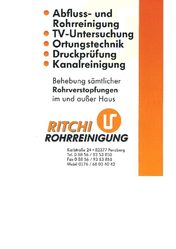 Ritchi Rohrreinigung in Daser Stadt Penzberg - Logo