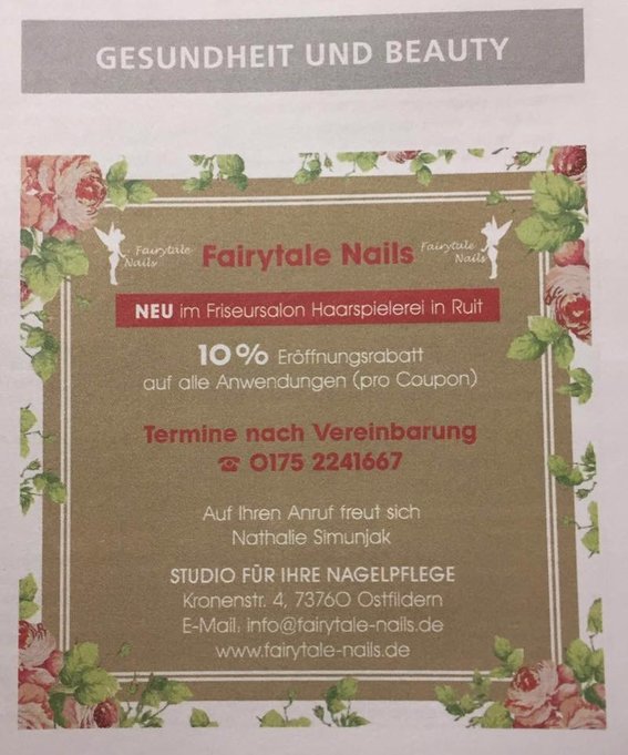 Fairtale-Nails made by Nathalie in Ostfildern - Logo