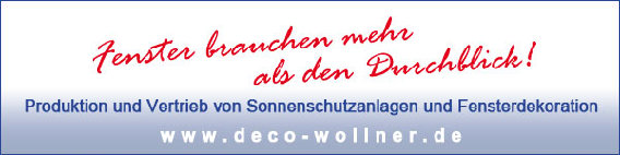 DECO-WOLLNER GmbH - Produktion und Vertrieb von Sonnenschutzanlagen und Fensterdekoration in Stotternheim Stadt Erfurt - Logo