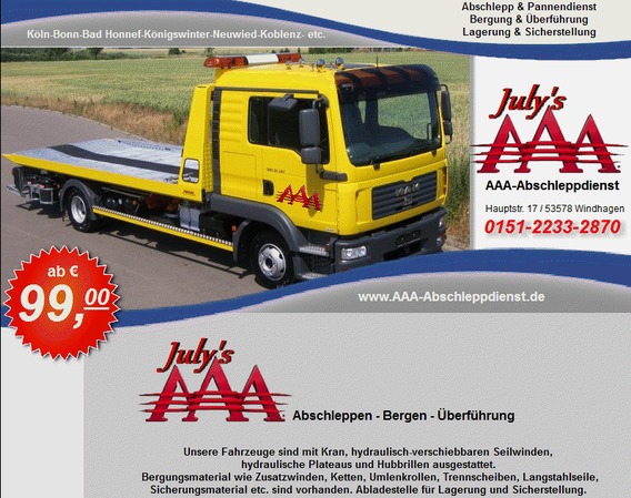 AAA - Abschleppdienst in Windhagen im Westerwald - Logo