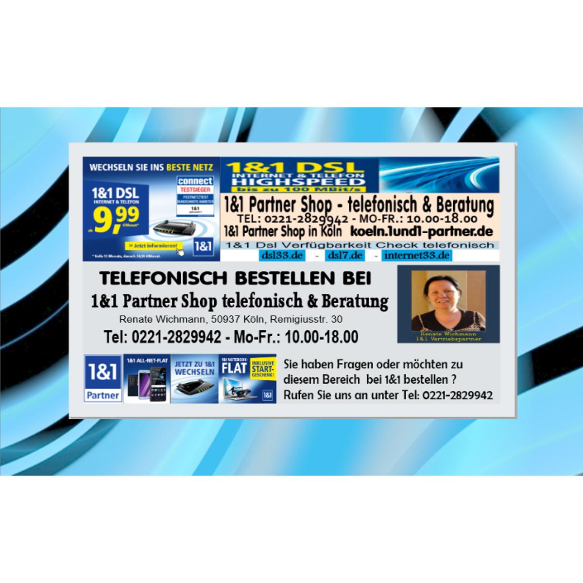 Dsl, Allnet Flat, Shop - Köln - telefonisch bestellen Partner bei 1&1 - Beratung in Köln - Logo