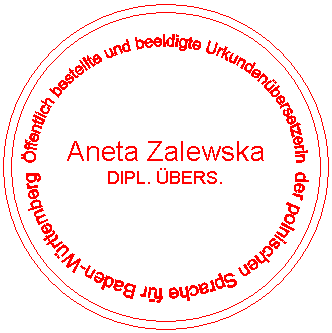 Zalewska Translations: Übersetzungen Deutsch Polnisch, Pforzheim Enzkreis Karlsruhe Stuttgart in Tiefenbronn - Logo