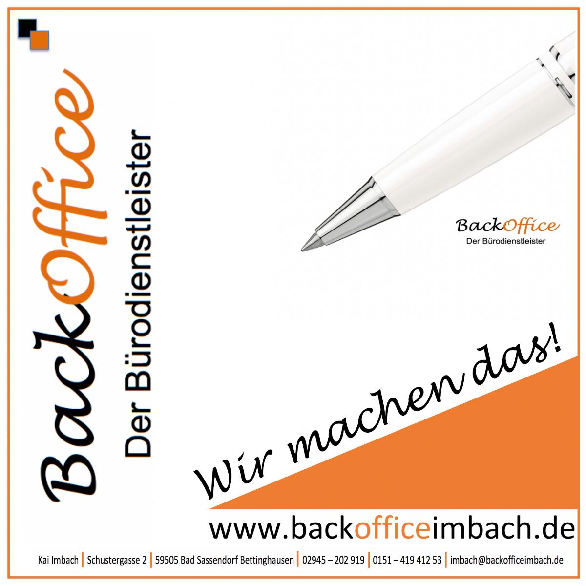 BackOffice Imbach - Der Bürodienstleister in Bad Sassendorf - Logo