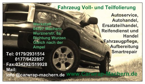 Carwrap-Machern in Bennewitz bei Wurzen - Logo