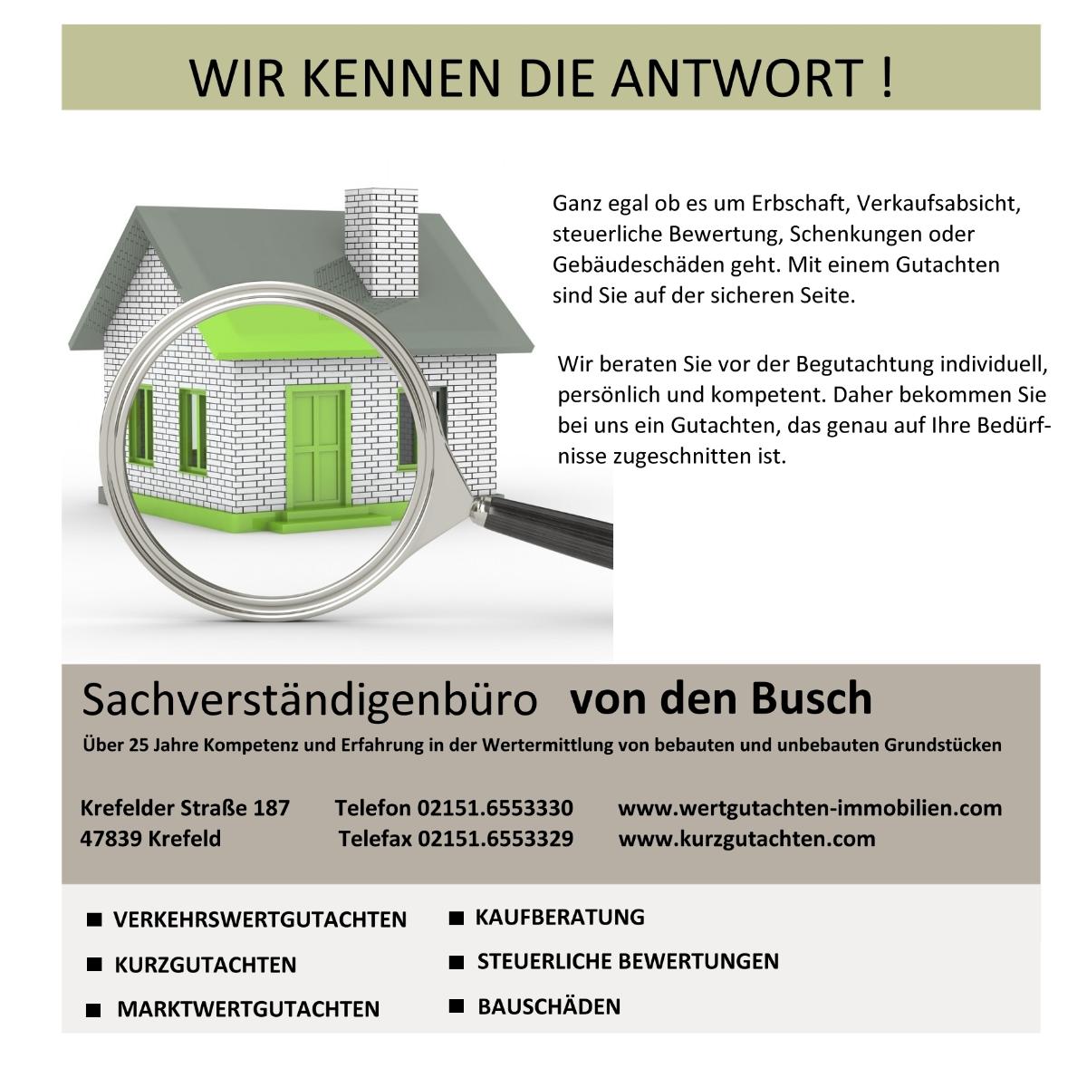 Immobilien- und Sachverständigenbüro von den Busch in Krefeld - Logo