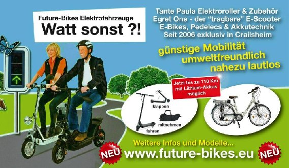 Future-Bikes Elektrofahrzeuge, Tante Paula Elektroroller, E-Bikes & Zubehör in Crailsheim - Logo