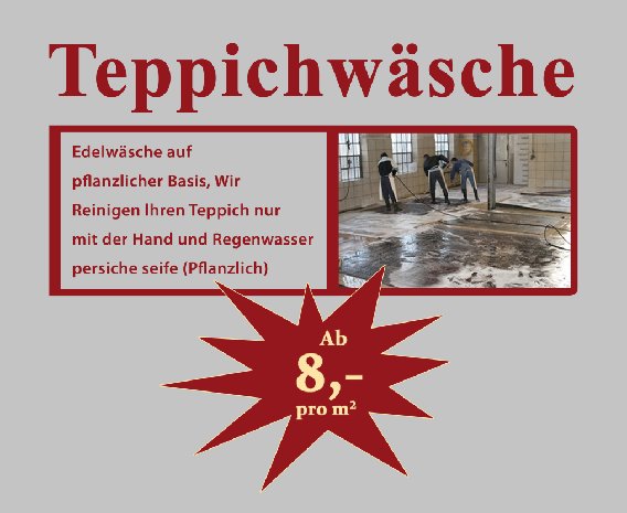 Teppichwäscherei & Teppichreinigung ab 8,- € in Essen - Logo