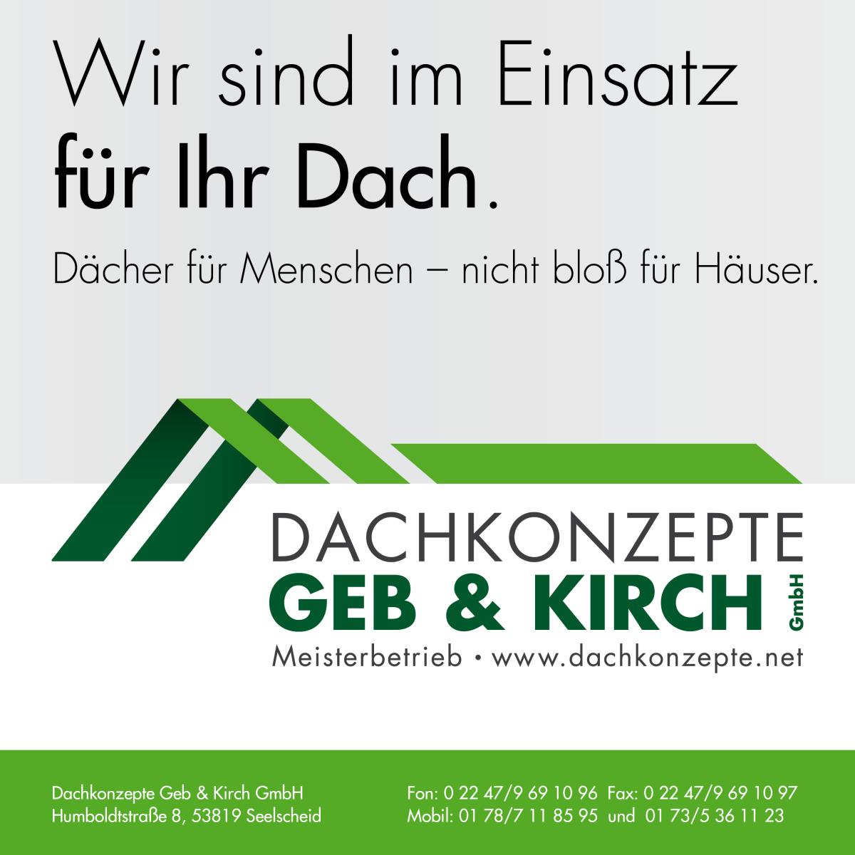 Dachkonzepte Geb & Kirch GmbH in Oberheister Gemeinde Neunkirchen Seelscheid - Logo