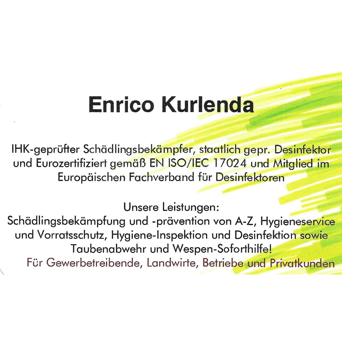 Enrico Kurlenda Schädlingsbekämpfung, Taubenabwehr, Wespen-Soforthilfe! in Burscheid im Rheinland - Logo