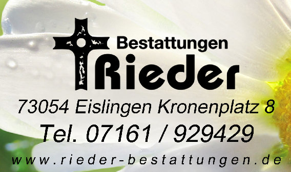 Bestattungen Rieder in Eislingen Fils - Logo