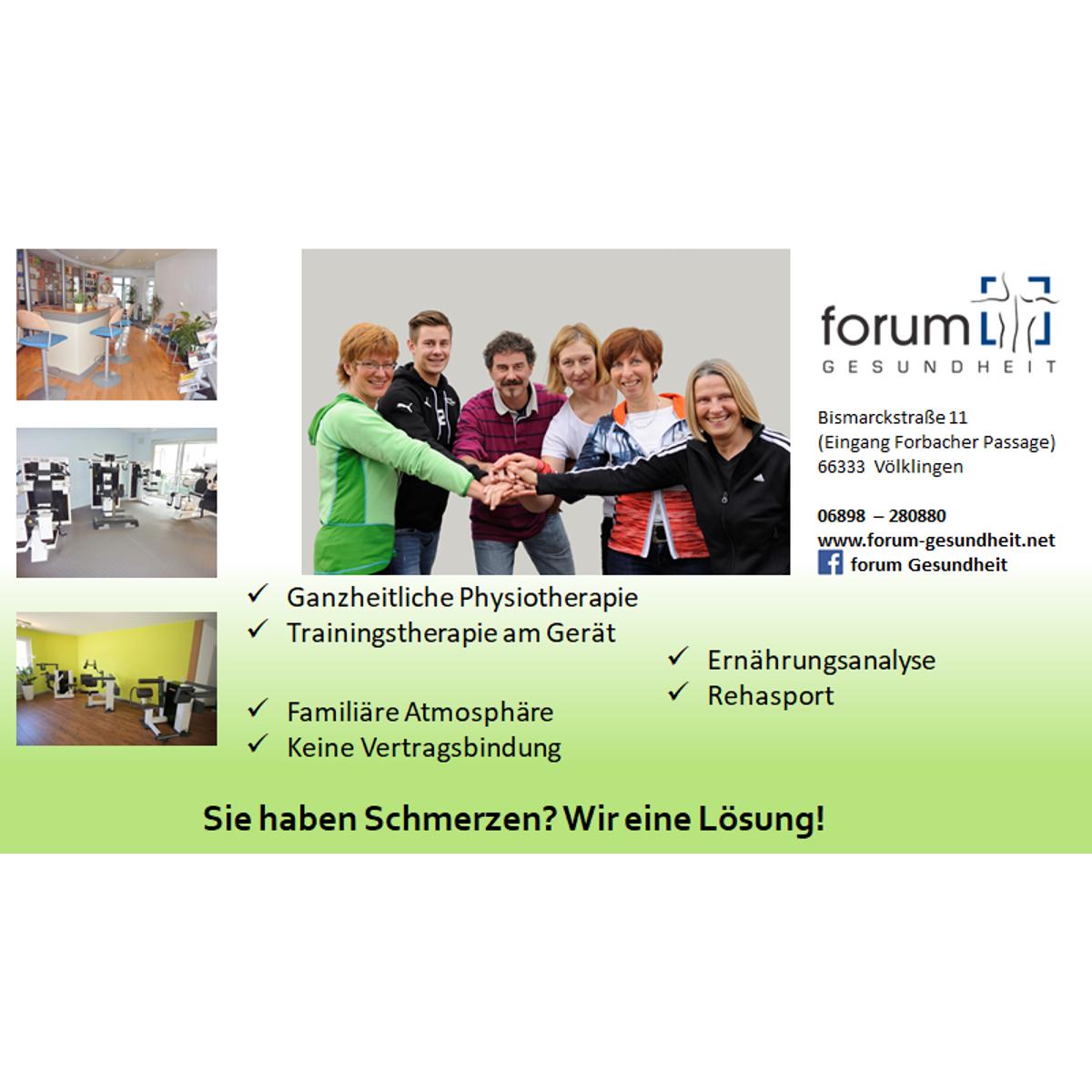 Physiotherapie & Trainingstherapie Völklingen I forumGESUNDHEIT in Völklingen - Logo