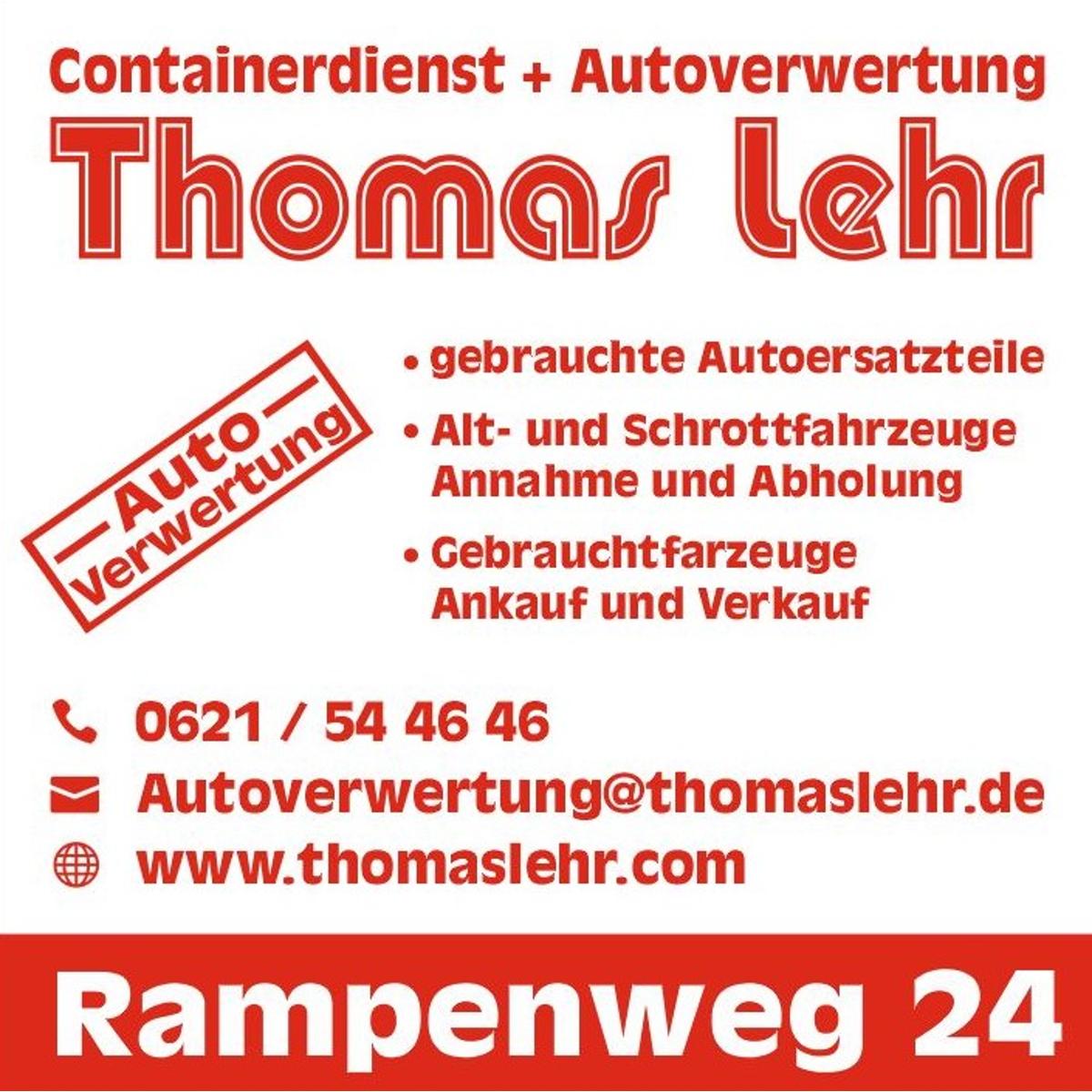 Containerdienst und Autoverwertung Thomas Lehr in Ludwigshafen am Rhein - Logo