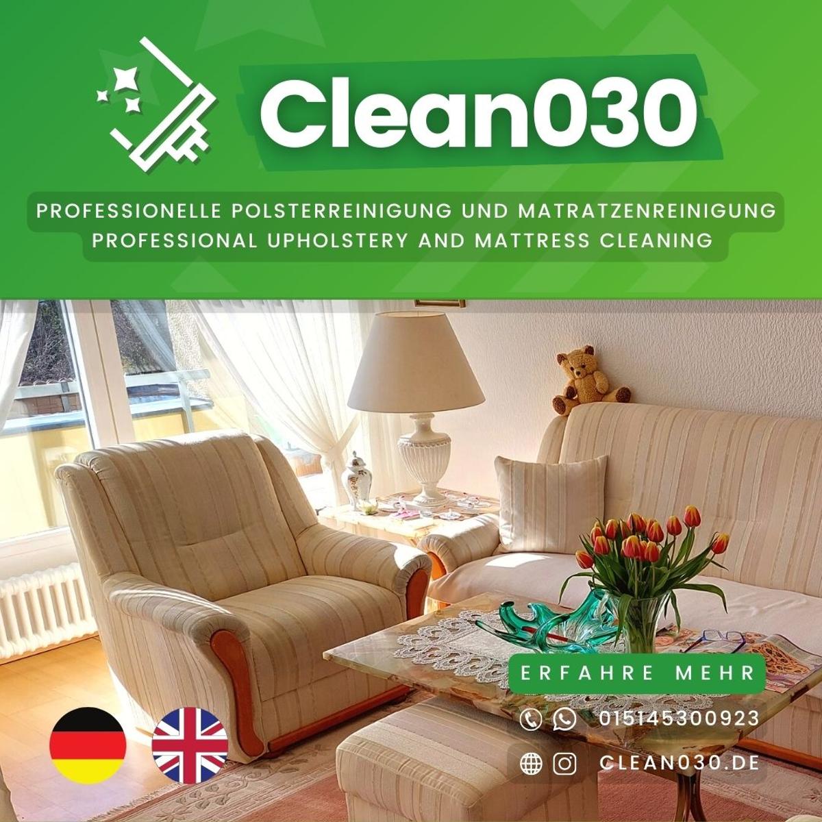 Clean030 - Professionelle Polsterreinigung, Matratzenreinigung, Teppichreinigung Berlin Brandenburg in Berlin - Logo