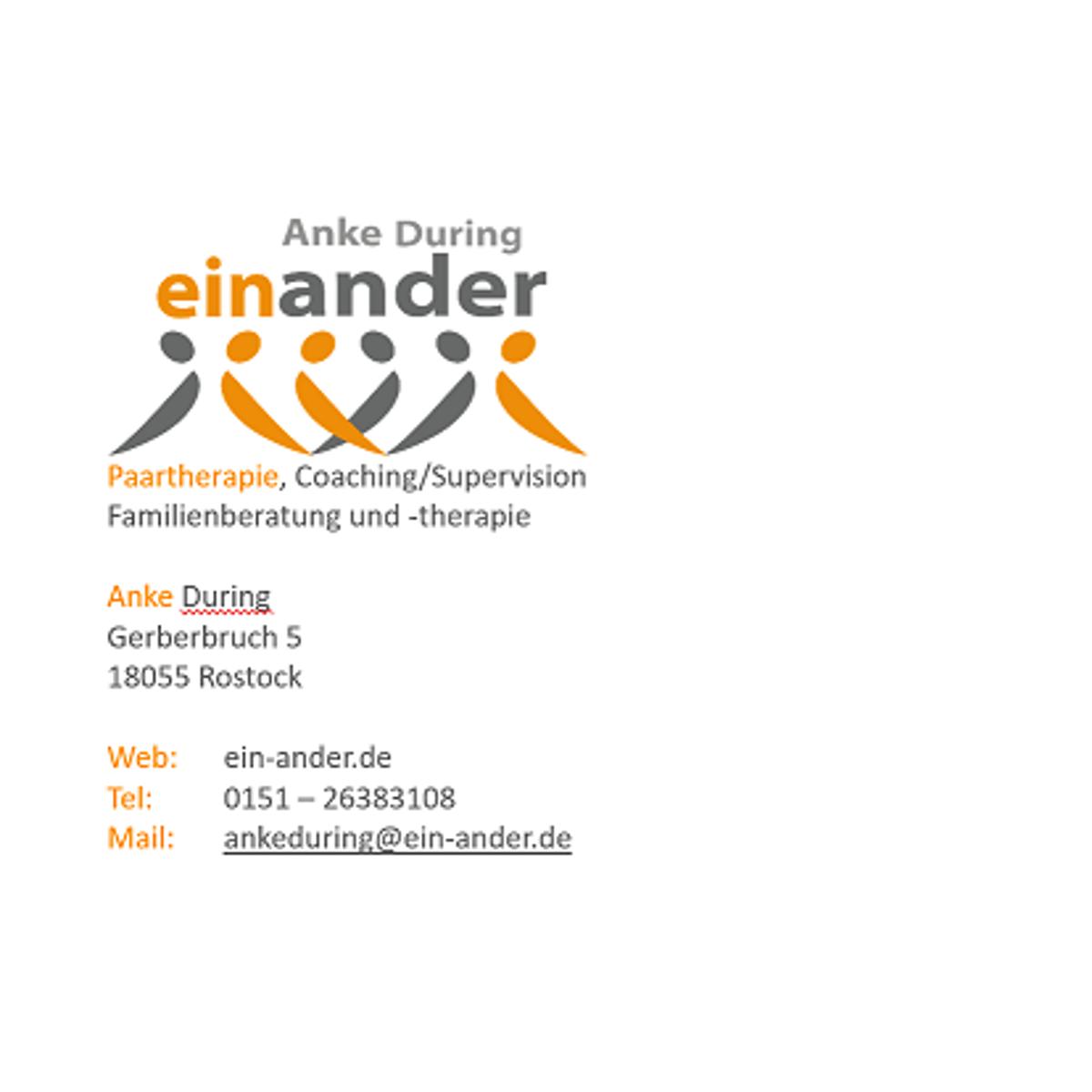 Systemische Paartherapie, Beratung, Supervision und Coaching Rostock Anke During einander in Rostock - Logo