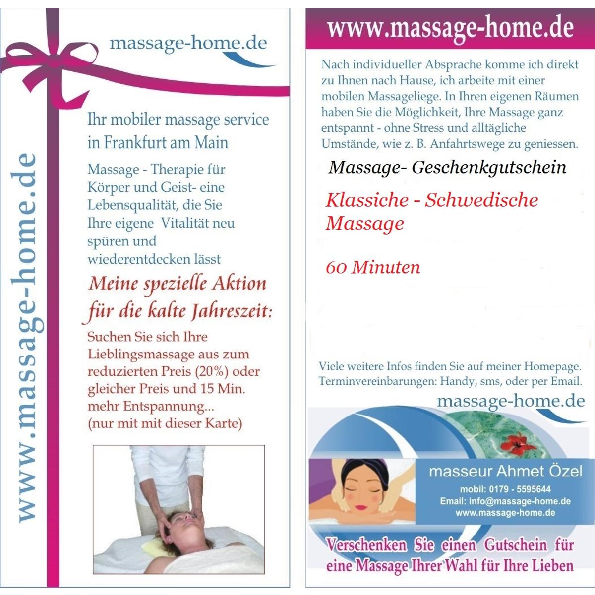 Massage Home de. Mobiler Massage Service in Frankfurt in Frankfurt am Main - Logo