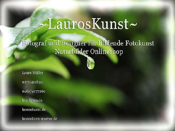 ~LaurosKunst~ Fotograf und Designer für Bildende Fotokunst in Flensburg - Logo