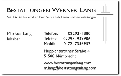 Bestattungen Werner Lang, Inh.: Markus Lang in Nümbrecht - Logo