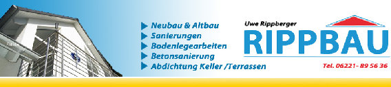 Abdichtungen, Fliesenleger, Alt- & Neubau-Sanierung, Rippbau Uwe Rippberger in Heidelberg - Logo