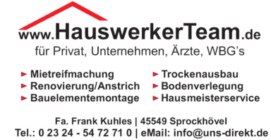 Hauswerker-EN... vom Boden bis zur Decke, vom Keller bis zum Dach in Sprockhövel - Logo