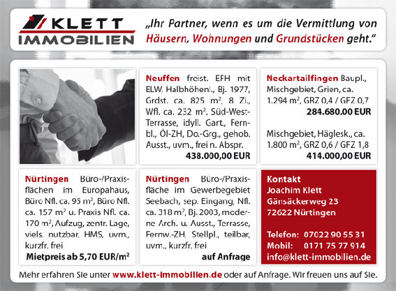 Klett Immobilien in Nürtingen - Logo