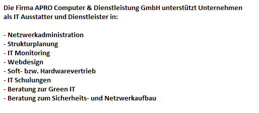 APRO Computer & Dienstleistung GmbH in Erfurt - Logo