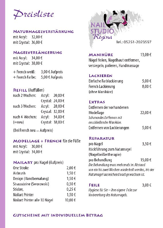 Nailstudio Regina in Paderborn - Logo