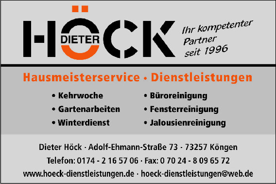 Dieter Höck Hausmeisterservice und Dienstleistungen in Köngen - Logo