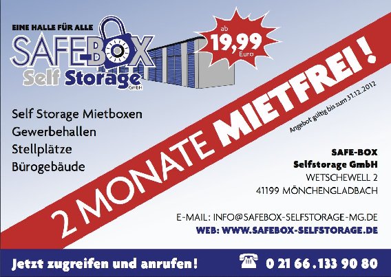 Safe-Box Self Storage GmbH in Odenkirchen Stadt Mönchengladbach - Logo