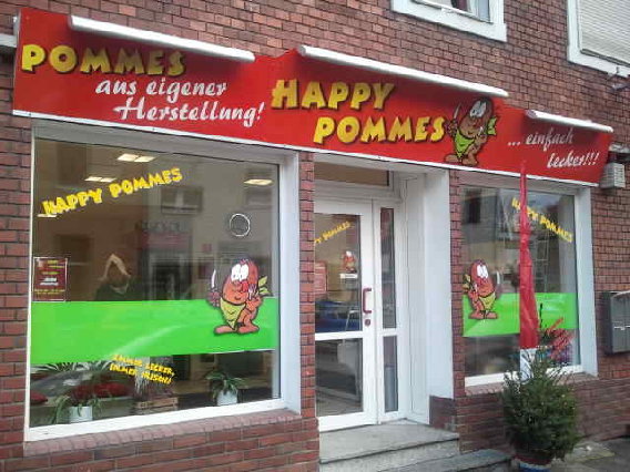 Happy Pommes in Würselen - Logo