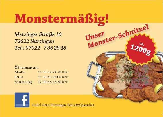 Onkel Otto - Das XXL Schnitzelparadies in Nürtingen - Logo