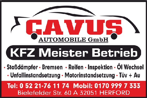 Cavus Automobile GmbH in Herford - Logo