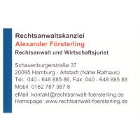Rechtsanwaltskanzlei Alexander Försterling in Hamburg - Logo